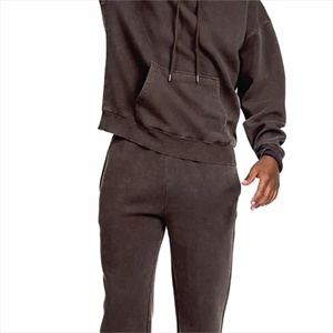 Conjunto Deportivo de Alta Calidad para Hombre, Sudadera con Capucha y Pantalones Deportivos Anchos de Algodón Grueso, Estampado Digital, Venta al Por Mayor - Product Image 5