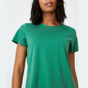 Oversize 100% algodón Mujer Jersey camiseta Botón de alta calidad impresión personalizada Logo talla grande Casual ocio estilo verano - Product Image 5