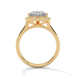 2.0ct Heart Cut Moissanite Halo <b>Solitaire</b> <b>Ring</b> 925 Sterling <b>Silver</b> Engagement Band - Product Image 5