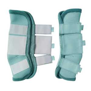 รองเท้าบูตสำหรับม้าชุด4ชิ้นกางเกงตาข่ายระบายความสบายของม้าช่วยลดการกระชับความเครียดและความเหนื่อยล้าที่ขาสีฟ้าสดใส - Product Image 2