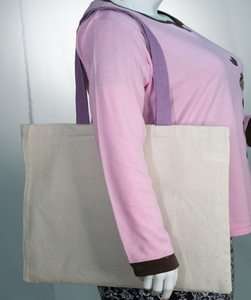 Vente en gros de sacs fourre-tout d'épicerie 100% coton de taille moyenne et légère sac fourre-tout promotionnel recyclé écologique cadeau pour événements - Product Image 5