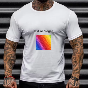 Camisetas Deportivas Personalizadas al por Mayor, 100% Algodón, Manga Corta para Hombre, Alta Calidad, Transpirables, de Secado Rápido - Product Image 2