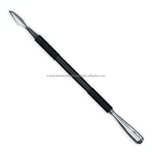 ที่ดันหนังกำพร้าเล็บแบบสองด้าน ทำจากสแตนเลสสีดำ คุณภาพระดับมืออาชีพ ใช้ซ้ำได้ ทนทาน สำหรับทำเล็บมือและเล็บเท้า ใช้ทำความสะอาดเล็บ - Product Image 4