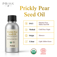 Huile de graines de figue de Barbarie biologique PrivaOil, pressée à froid, vierge, riche en oméga-6 et vitamine E, certifiée USDA Ecocert, Maroc, vente en gros, cosmétique