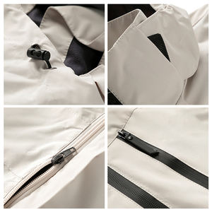 Chaqueta cortavientos de poliéster 100% para hombre con logotipo personalizado estilo informal con cierre de cremallera grosor fino - Product Image 2