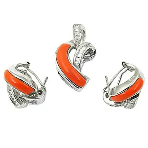 ชุดต่างหูจี้เงินแท้ 925 ประดับปะการัง ชุบทองคลาสสิก ประดับเพชรซิคอน โกเมน อเมทิสต์ ออนิกซ์ สำหรับงานปาร์ตี้และงานแต่งงาน - Product Image 3