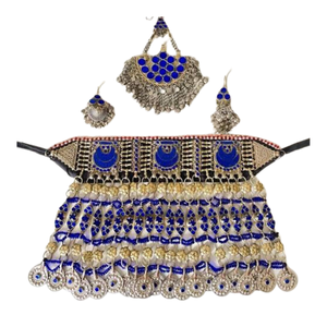 ชุดต่างหูสร้อยคอเครื่องประดับจากอัฟกานิสถานสำหรับผู้หญิงชุดเครื่องประดับสไตล์อัฟกานิสถานคุณภาพสูงสำหรับงานแต่งงานงานปาร์ตี้และของขวัญ - Product Image 1