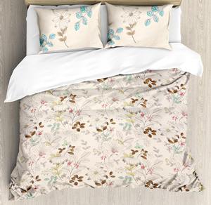 Fundas de edredón de algodón orgánico 100% con estampado de flores, ropa de cama con certificado GOTS, tamaño King y Queen, venta al por mayor - Product Image 5