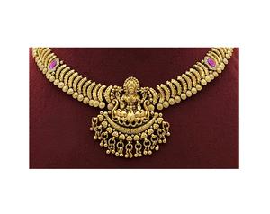 Elegante Juego de Collar y Aretes con Acabado Dorado Mate de Primera Calidad, Impresionante Colección para Bodas para Mujer - Product Image 3