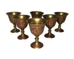 Antique Brass <b>Wine</b> <b>Goblet</b> Handmade Engraved Chalice Vintage Metal Drinking Cup Barware Wedding Gift Elegant Decorative Tableware - Product Image 6