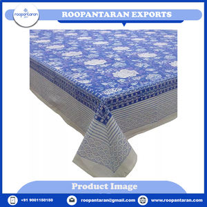 Mantel de Mesa de Algodón de Alta Calidad, Ecológico, Estampado a Mano, Hecho en India por Kusum Gulabi, Venta Caliente - Product Image 6