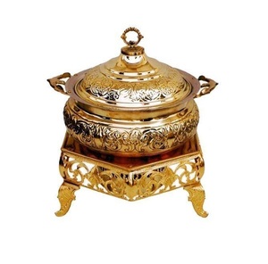 Réchaud en métal martelé en cuivre pour équipement de restauration de banquet de mariage fournitures d'hôtels buffets de table chauffe-plats - Product Image 3