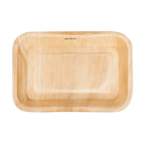 Vente en gros Rectangle profond Areca 9x6 Plateau de service écologique jetable décoratif au design moderne pour mariage, fête, événement, voyage - Product Image 2