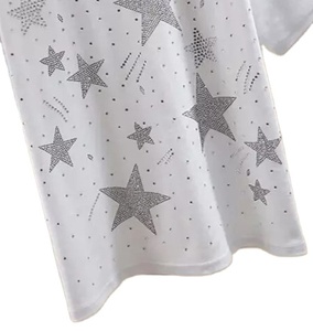 Venta caliente Hombres Rhinestone Camiseta logotipo personalizado colores 100% algodón ajuste suelto impreso antiarrugas Hombres Rhinestone Camiseta para hombres - Product Image 3