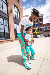 กางเกงวิ่งขาตรงสำหรับผู้ชายกางเกงโอเวอร์ไซส์ผ้าคอตตอนทรงหลวมพิมพ์ลาย - Product Image 2