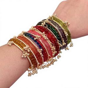 New Arrival Professional Handcrafted Silver Plated Pearl Kashmiri Ghungaro <b>Bangles</b> Churiyan <b>Sets</b> Trendy Indian Wedding - Product Image 1
