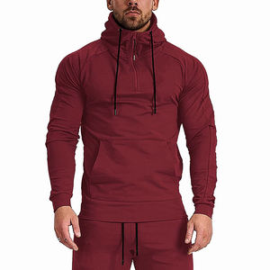 Sudaderas con capucha de media cremallera de alta calidad, sudadera con capucha para hombre, sudadera de manga larga de lana suave, sudaderas con cremallera de cuarto clásico - Product Image 1
