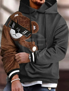 เสื้อฮู้ดแบบสวมหัวของผู้ชายเสื้อผ้าแนวสตรีทแฟชั่นสำหรับฤดูหนาวออกแบบได้ตามต้องการ - Product Image 6