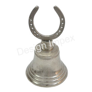 Cloche décorative OEM ODM personnalisé métal artisanat maison religieux décoratif cheval chaussure cloche vente en gros argent cloche événement fournitures - Product Image 2