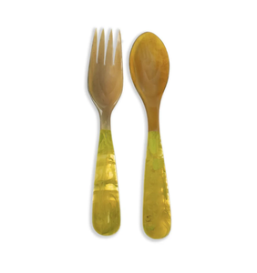 Serveur à salade en corne avec poignée en résine Outil de cuisine Mélangeur à salade manuel Set d'essoreuse à salade de fruits et légumes Article d'artisanat - Product Image 4