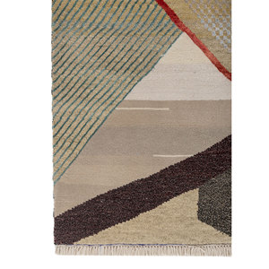 พรมไหมพรมผสมไหมไผ่ถักมือลายเรขาคณิต Freedom Manchaha สีเขียว สำหรับใช้ในบ้าน-Les-8371 - Product Image 4