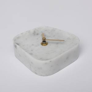 The CRAFT EXIM Luxury Natural Marble Quartz <b>Art</b> <b>Deco</b> Desk <b>Clock</b> Handcrafted Home Office Timepiece - Product Image 4