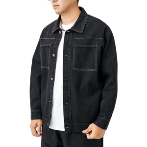 Best Selling Men's Winter Denim Jackets Front Logo Eco-Friendly Breathable High Quality Vintage <b>Washed</b> Fabric New Condition High - Product Image 1