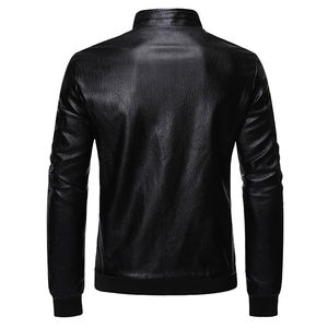 Chaqueta de cuero personalizada de talla grande para hombre de invierno con cierre de cremallera Chaqueta de carretera de Estilo Vintage Prendas de abrigo - Product Image 3