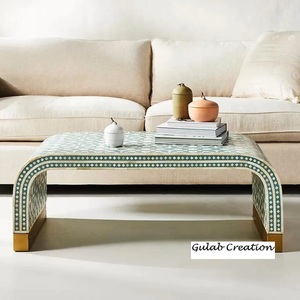 Modern Handmade Bone Inlay <b>Coffee</b> <b>Table</b> with Resin & MDF Washable Design-New Arrival Living Room Furniture for Home Use - Product Image 2