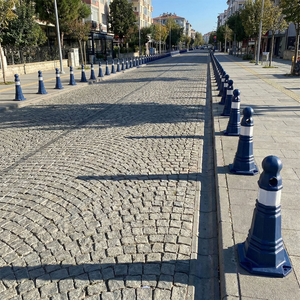 10 poteaux de signalisation routière en acier bleu foncé pour le stationnement en extérieur - Product Image 3