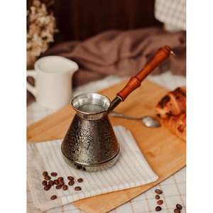 Handcrafts Copper Coffee Pot With Brass Handle Wholesale Price Metal Tea Maker Picnic <b>Camping</b> Antique Coffee Pot Made In India - Product Image 5