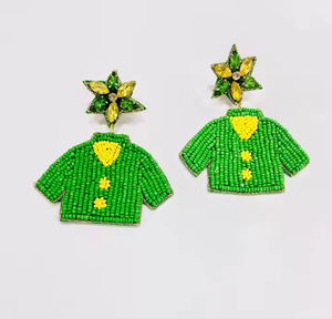 Pendientes de tuerca con cuentas de semillas de estilo vintage de lujo para uso diario e informal para fiestas y Bodas de MD Handicrafts - Product Image 1