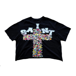 Vente en gros T-shirt délavé à l'acide pour hommes Streetwear Microfibre Hip Hop Stone 100% coton T-shirts avec logo T-shirt délavé à l'acide - Product Image 5