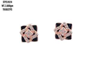 Factory Price Handmade <b>square</b> Multiple Zircon <b>Diamond</b> Jewelry 925 Sterling Silver Stud <b>Earrings</b> - Product Image 1