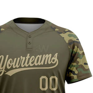Maillot de baseball à deux boutons en matériau durable, personnalisable, respirant, prix abordable, vente en gros 2025 - Product Image 3