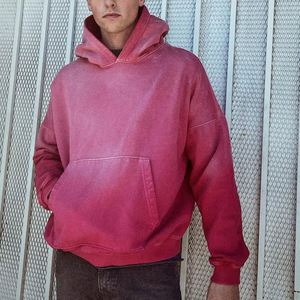 Sudaderas con capucha de gran tamaño lisas con logotipo personalizado con cremallera unisex sudaderas con capucha de peso pesado lisas lavado ácido de alta calidad para hombre - Product Image 6