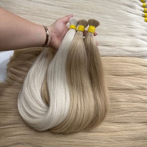 ผมต่อแบบตรงยาว65ซม. สีบลอนด์และสีน้ำตาลไม่พันกันไม่หลุดร่วงไม่มีแมลง - Product Image 6