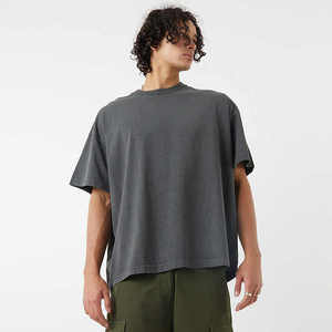 T-shirts surdimensionnés de couleur unie à séchage rapide pour hommes de nouveau style meilleur matériel t-shirt à épaules tombantes - Product Image 1
