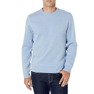 Sweat-shirt ample à col rond de couleur unie et à manches longues pour hommes pulls en tissu imprimé d'usine personnalisés pour le commerce extérieur - Product Image 3