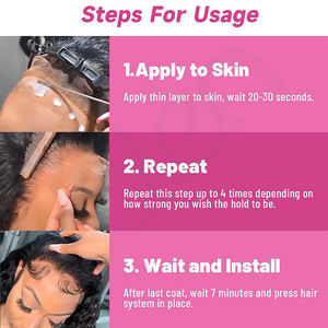 透明なレース用接着剤30日間エクストリームホールドプライベートラベル天然透明防水レース用接着剤 - Product Image 2