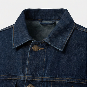 Veste en jean pour homme disponible, 100% lavable, col montant, réversible, collection hiver, avec impression en relief - Product Image 4