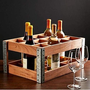 ชั้นวางไวน์12ขวดทำจากไม้แนวชนบทที่วางไวน์สำหรับตกแต่งบ้านที่วางไวน์สำหรับห้องเก็บไวน์เฟอร์นิเจอร์ตู้ชั้นใต้ดินบาร์ - Product Image 3