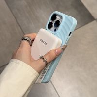 Luxe Magnétique TPU Silicone ultra Mince Antichoc Téléphone étui 3D Vague Motif Mobile Couverture pour iphone 16 Promax 16 Plus 15 14 13