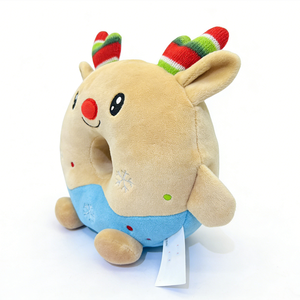 Sac à dos en peluche personnalisé en forme de renne de Noël mignon avec boissons en bois tricotées et flocons de neige, rembourrage en coton PP, 51cm-99cm - Product Image 4