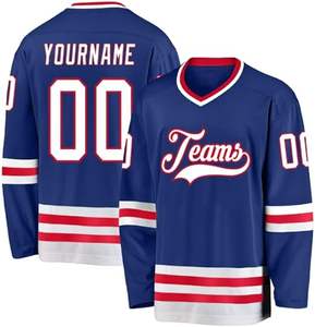 Camisetas de hockey sublimadas OEM, uniformes de hockey sobre hielo con logotipo personalizado, Camiseta estilo hockey sobre hielo - Product Image 1