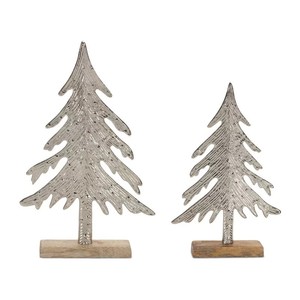 Sapin de Noël en métal de la meilleure qualité avec base en bois pour la décoration de Noël à bas prix - Product Image 4