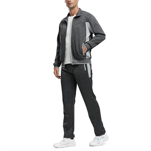 ชุดวอร์มผ้าฝ้ายเนื้อหนา ระบายอากาศได้ดี แบบยูนิเซ็กซ์ สั่งทำได้ 2 ชิ้น เสื้อฮู้ดดี้ผู้ชายพร้อมกางเกงจ็อกเกอร์ ชุดลำลองผ้าสเวตแพนท์เรียบ - Product Image 3