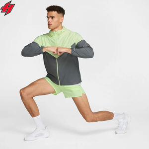 Wholesale Windbreaker <b>Shorts</b> Set Streetwear <b>Nylon</b> Mesh Lining Custom Men's Breathable Windbreaker Sets - Product Image 1