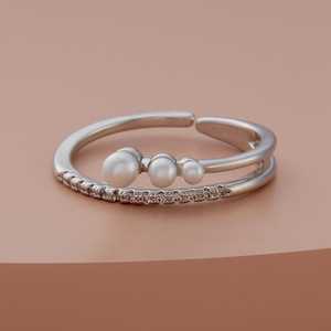 Modern Gold/Rhodium-Plated <b>Stainless</b> <b>Steel</b> Cluster <b>Ring</b> for Gift Occasion Children Religious Style - Product Image 5