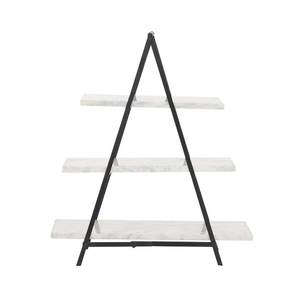 Meilleure vente support à gâteau en métal enduit noir avec marbre blanc support à gâteau de la plus haute qualité pour affichage dessert tasse gâteau de l'Inde - Product Image 2